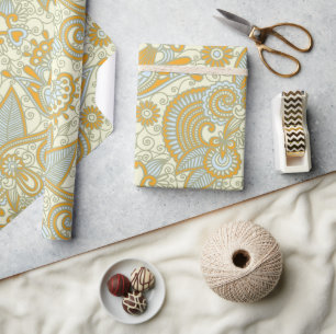 Paisley Mönster, Persian Paisley, Oriental Paisley Presentpapper