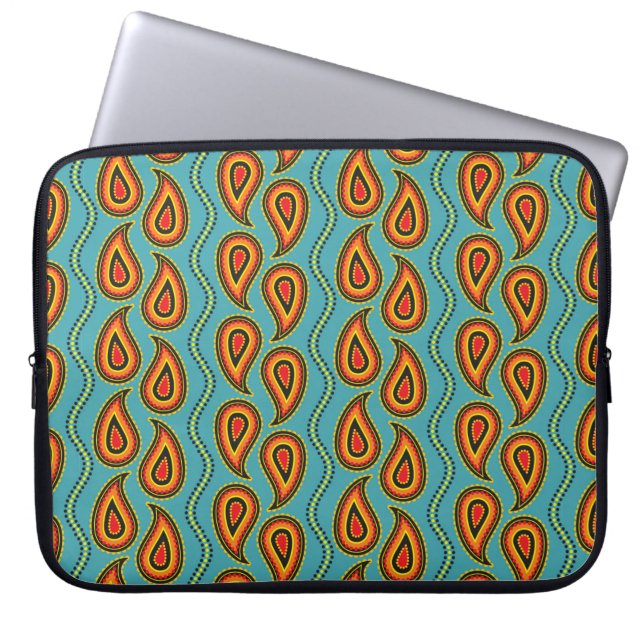 Paisley mönster, prydnadsduk av struktur indian laptop fodral (Framsidan)