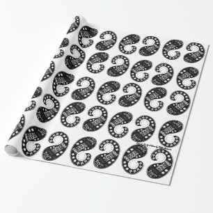 Paisley mönster som slår in papper presentpapper