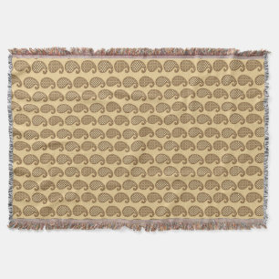 Paisley mönster, tan, grädde och choklad mysfilt