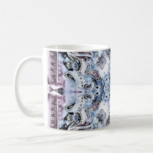 Paisley mönster: vattenfärg, handritad sjalöna des kaffemugg