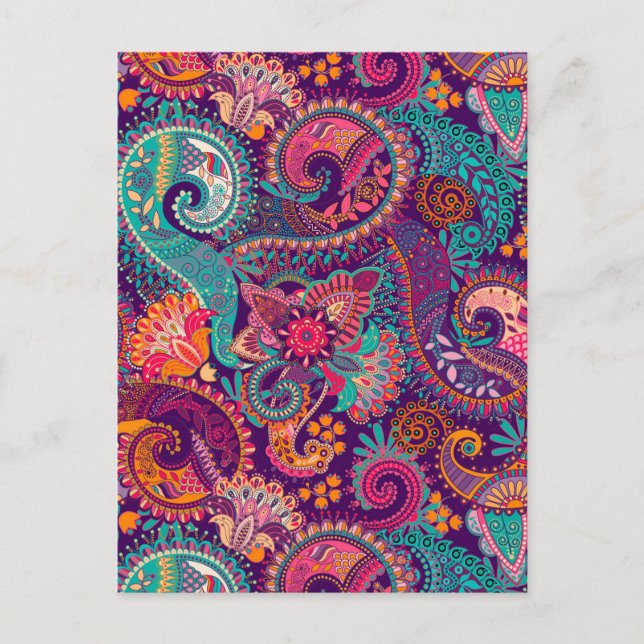 Paisley mönster vykort (Framsida)