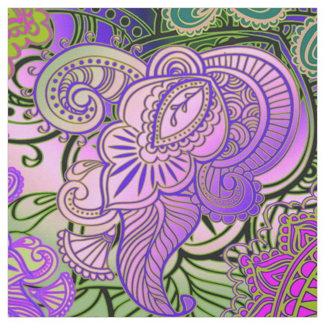 Paisley Mosaic Mönster II + dina idéer Tyg (Provkarta)