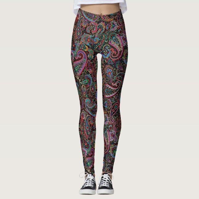 Paisley Multi Färg-series 50 Leggings (Framsida)