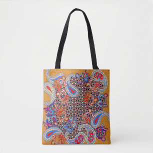 Paisley multifärgad scarf-design tygkasse