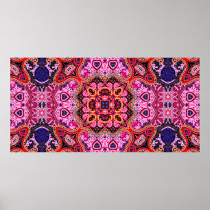 Paisley multifärgad - skarvfri sjalabbdesign mönst poster