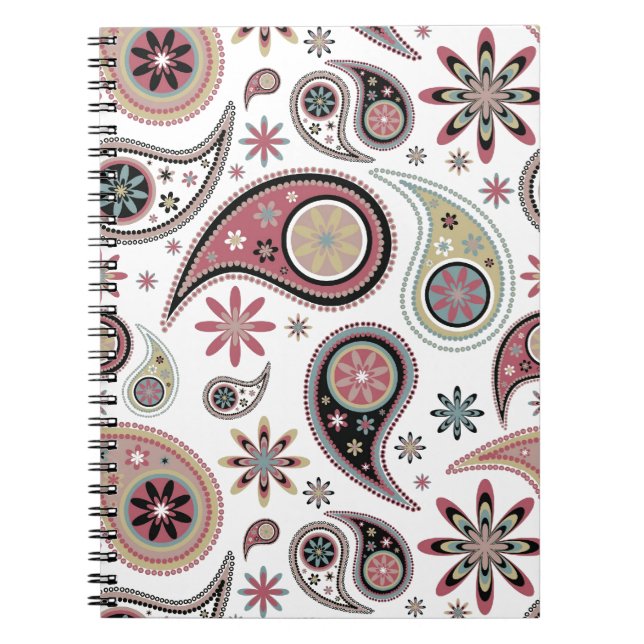 Paisley Notebook Anteckningsbok (Framsidan)