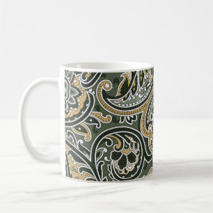 Paisley Oriental Ethnic, Vintage Sömlös. Kaffemugg