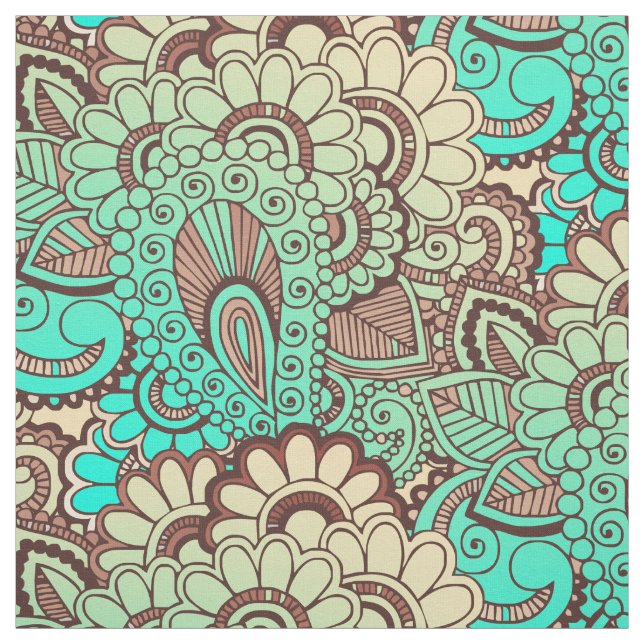 Paisley Ornaments I + din backgr. & idéer Tyg (Provkarta)
