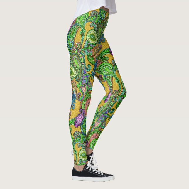 Paisley på Caramel Leggings (Höger)