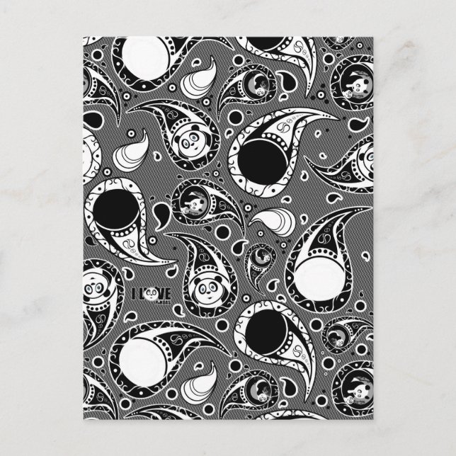 Paisley Panda Vykort (Framsida)