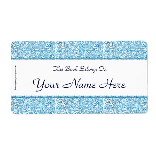 Paisley Passion - Blue (Henna) Fraktsedel (Framsidan)