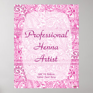Paisley passion - rosa (Henna) Poster