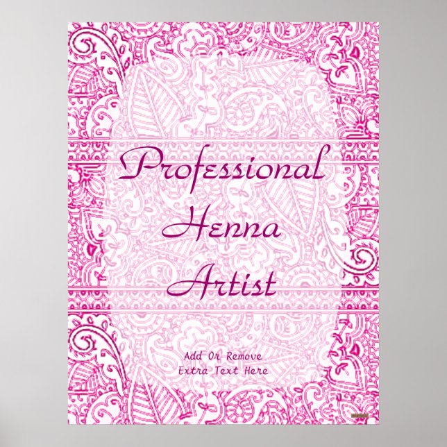 Paisley Passion - Rosa (Henna) Poster (Framsidan)