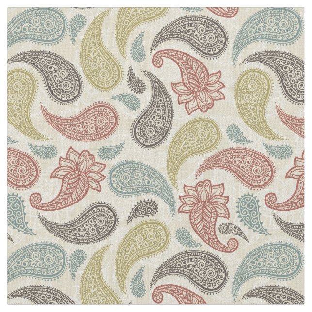 Paisley Pattern Tyg (Närbild)