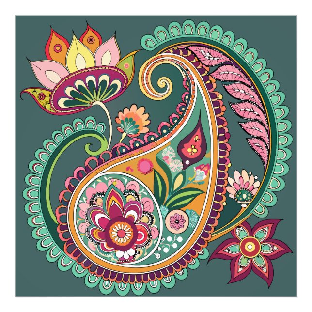 Paisley Patterning Fototryck (Framsidan)