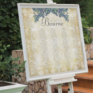 Paisley Peacock Färg Reception Sittschema Poster