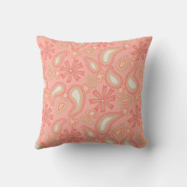 Paisley Persika Blommor Kudde