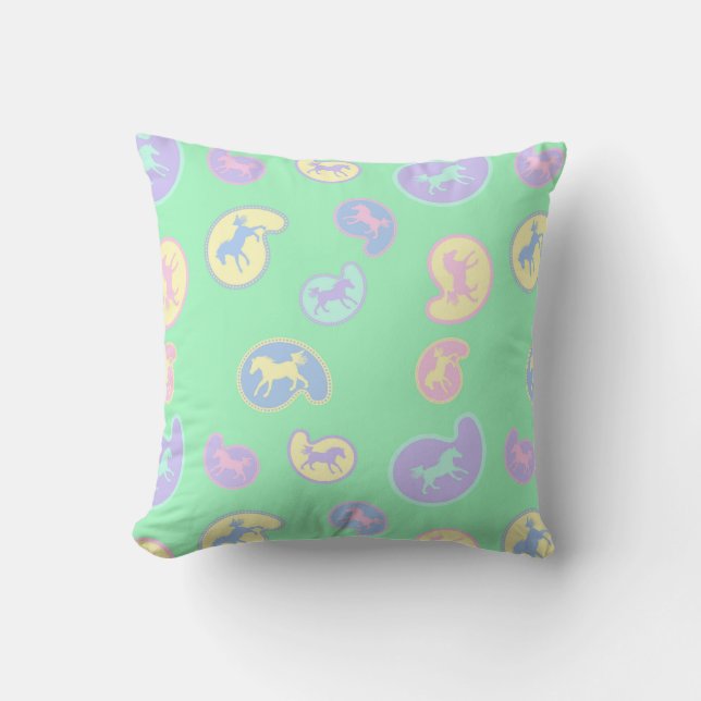 Paisley Ponies Kudde (Framsida)