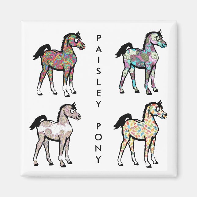 Paisley Pony Magnets Magnet (Framsidan)