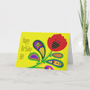 Paisley Poppy Kort
