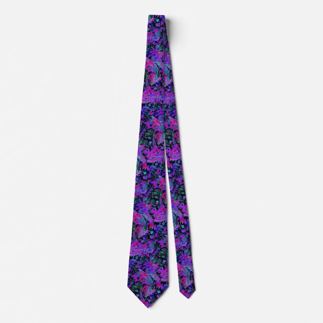 Paisley Psykedeliska Neonfärger Slips (Framsida)