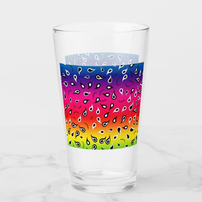 Paisley Rainbow Glaskopp (Framsida)