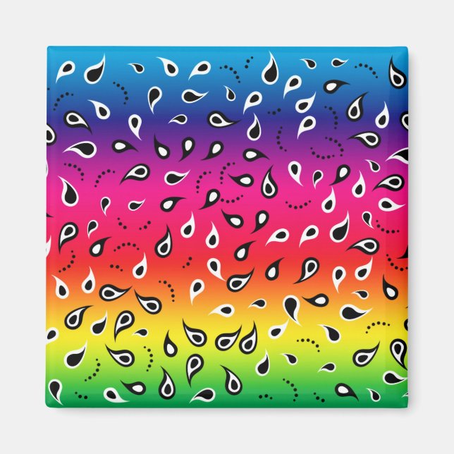Paisley Rainbow Magnet (Framsidan)