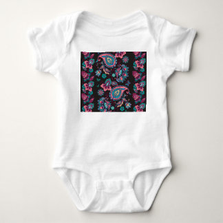 Paisley Rand: Black Decorative Seamless T Shirt