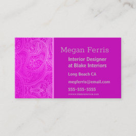 Paisley Rosa Visitkort