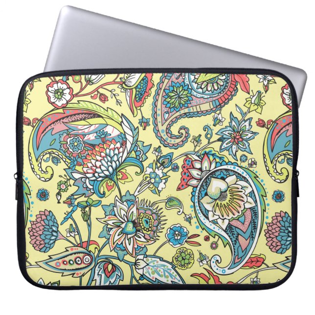 Paisley seamless mönster baserat på traditionell  laptop fodral (Framsidan)