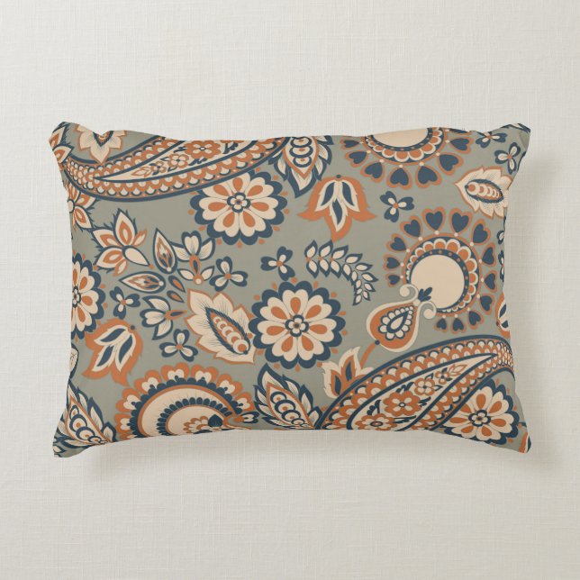 Paisley seamless vintage pattern. Vintage backgrou Prydnadskudde (Framsidan)