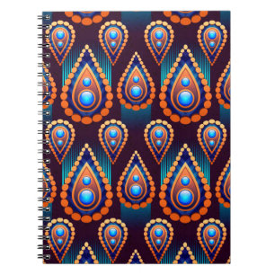 Paisley som Colorful Jewel Mönster Anteckningsbok