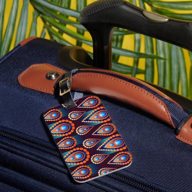 Paisley som Colorful Jewel Mönster Bagagebricka (Framsida Insitu 1)