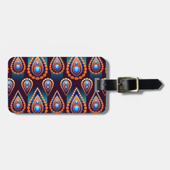 Paisley som Colorful Jewel Mönster Bagagebricka (Horisontell Framsida)