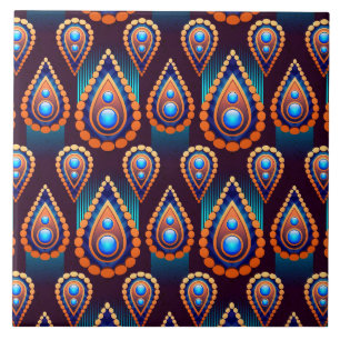 Paisley som Colorful Jewel Mönster Kakelplatta