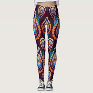 Paisley som Colorful Jewel Mönster Leggings