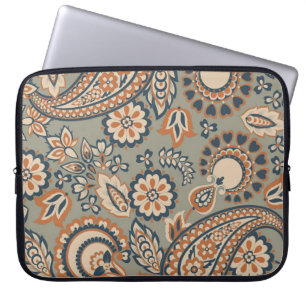 Paisley, sömlös vintage mönster. Vintagens bakgrun Laptop Fodral