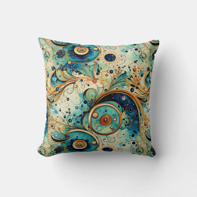 Paisley Steampunk Dekorativ kudde (Framsida)