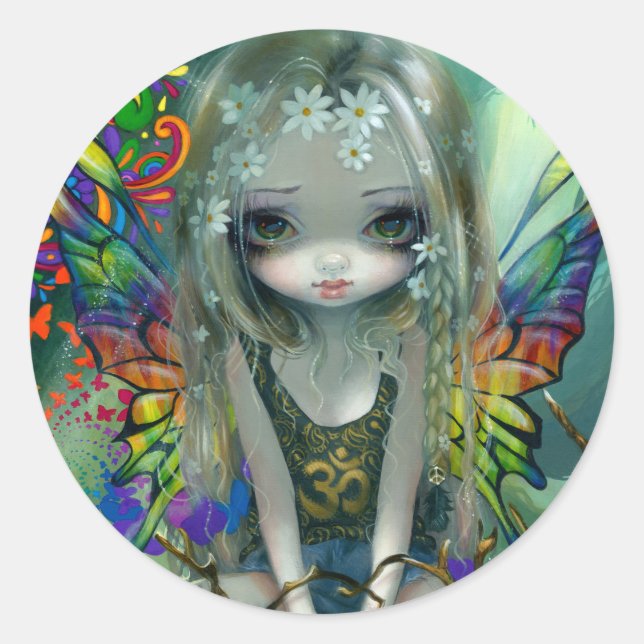 "Paisley" Stickers Runt Klistermärke (Framsida)