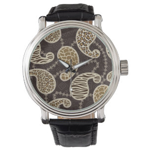 Paisley stilbakgrund armbandsur
