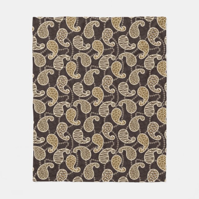 Paisley stilbakgrund fleecefilt (Framsidan)