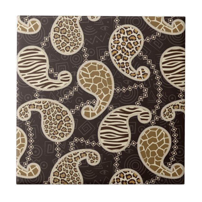 Paisley stilbakgrund kakelplatta (Framsidan)