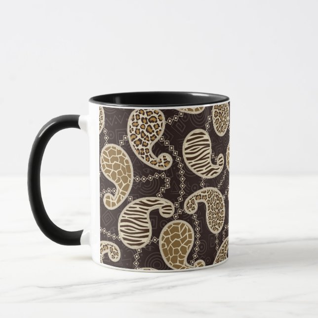 Paisley stilbakgrund mugg (Vänster)