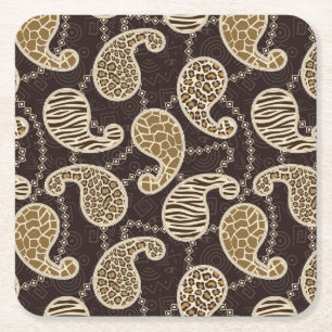 Paisley stilbakgrund underlägg papper kvadrat