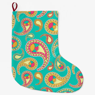 Paisley Stor Julstrumpa