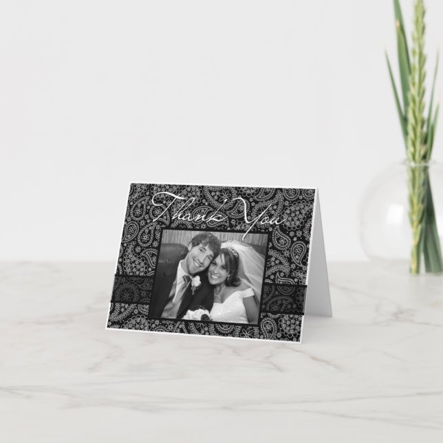 Paisley "tack" Photocard Tack Kort (Framsida)