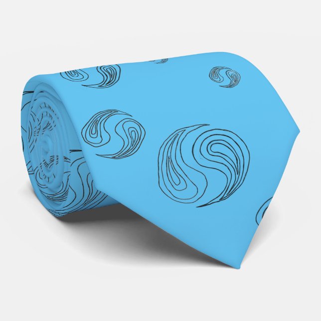 Paisley Tie Ljusblå Slips (Rullad)