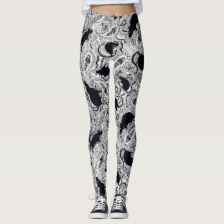 Paisley tjaller damasker leggings