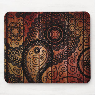 paisley träpaneler musmatta